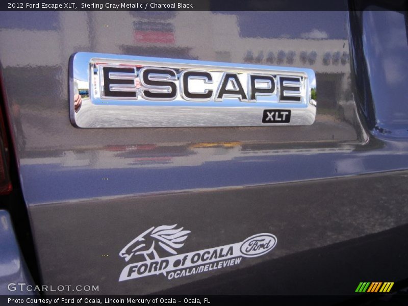 Sterling Gray Metallic / Charcoal Black 2012 Ford Escape XLT