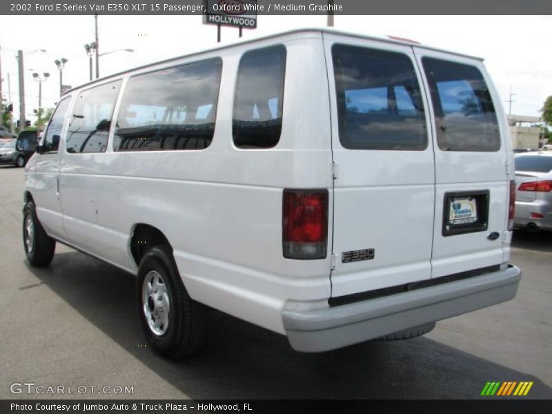 Oxford White / Medium Graphite 2002 Ford E Series Van E350 XLT 15 Passenger