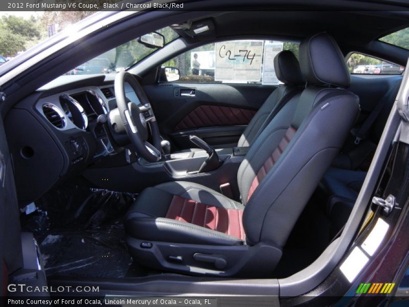 Black / Charcoal Black/Red 2012 Ford Mustang V6 Coupe