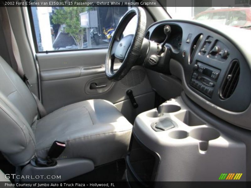 Oxford White / Medium Graphite 2002 Ford E Series Van E350 XLT 15 Passenger