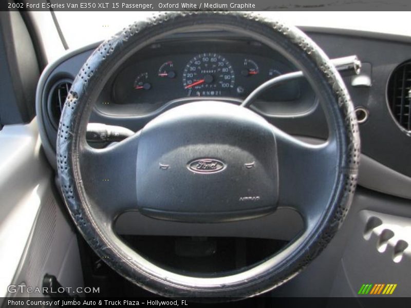 Oxford White / Medium Graphite 2002 Ford E Series Van E350 XLT 15 Passenger