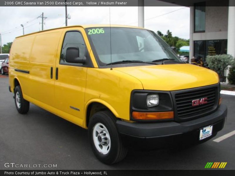 Yellow / Medium Pewter 2006 GMC Savana Van 2500 Extended Cargo