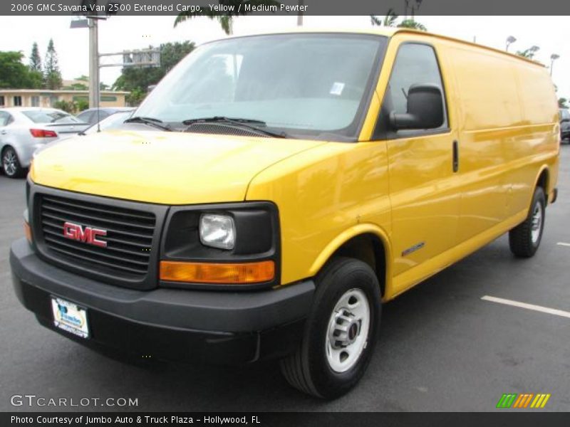 Yellow / Medium Pewter 2006 GMC Savana Van 2500 Extended Cargo
