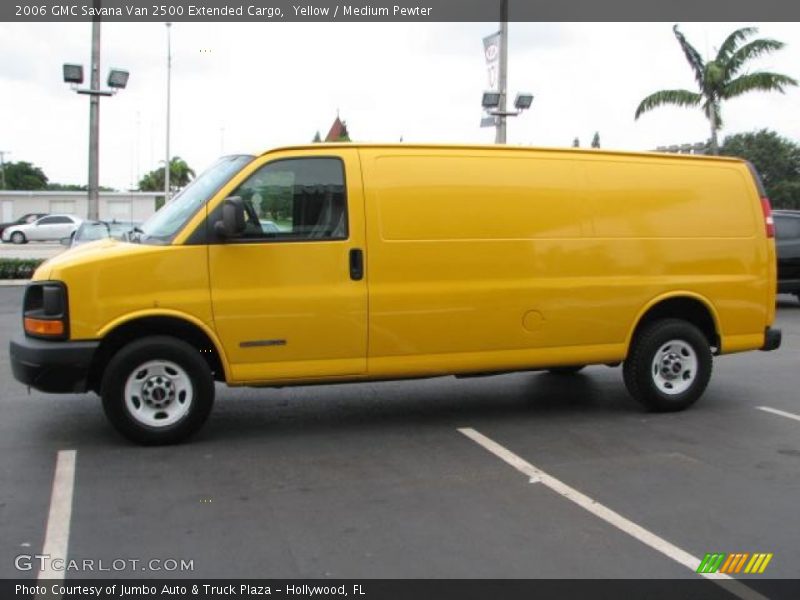 Yellow / Medium Pewter 2006 GMC Savana Van 2500 Extended Cargo