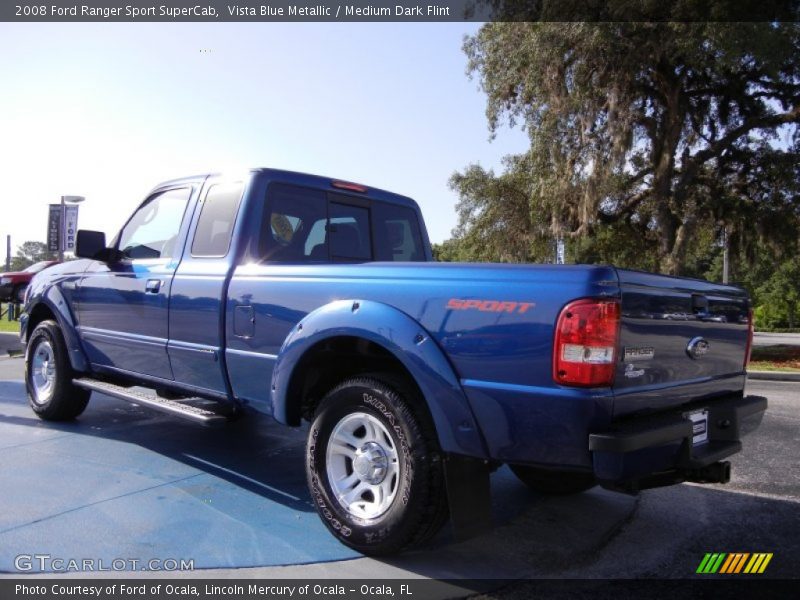 Vista Blue Metallic / Medium Dark Flint 2008 Ford Ranger Sport SuperCab