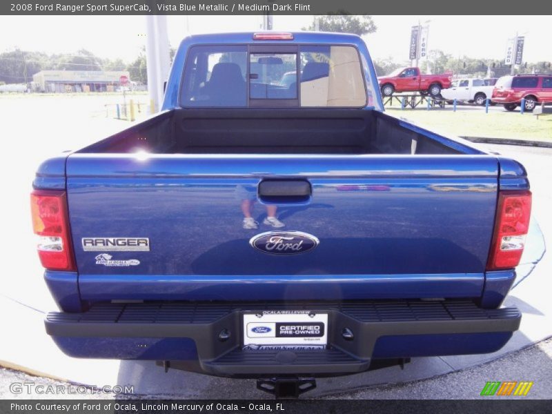 Vista Blue Metallic / Medium Dark Flint 2008 Ford Ranger Sport SuperCab