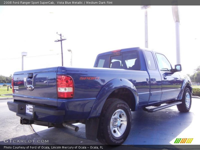 Vista Blue Metallic / Medium Dark Flint 2008 Ford Ranger Sport SuperCab