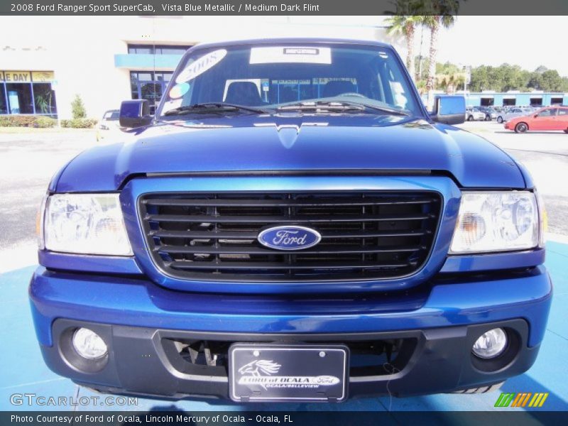 Vista Blue Metallic / Medium Dark Flint 2008 Ford Ranger Sport SuperCab