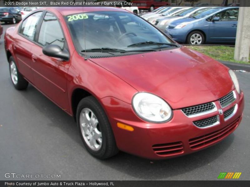 Blaze Red Crystal Pearlcoat / Dark Slate Gray 2005 Dodge Neon SXT