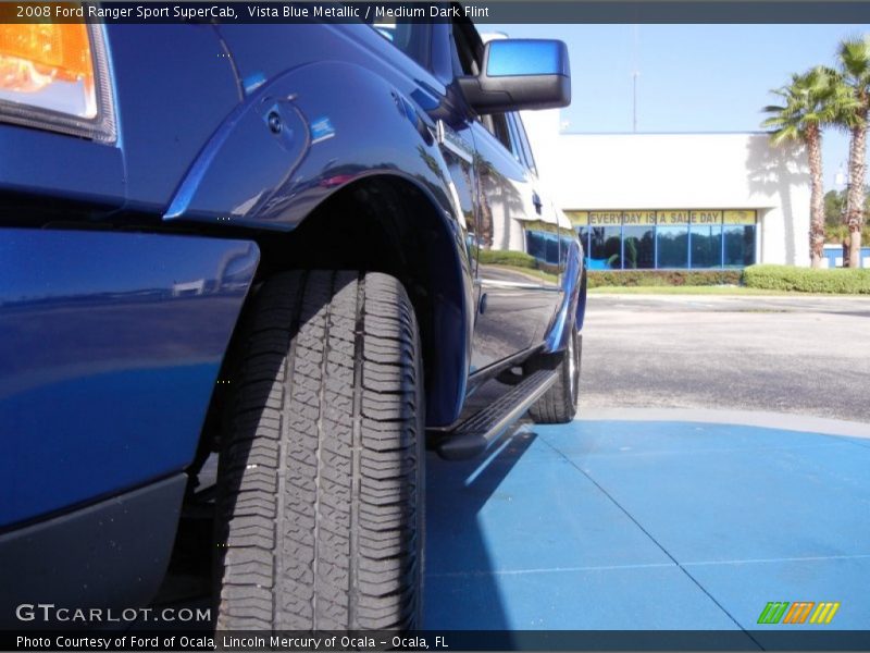 Vista Blue Metallic / Medium Dark Flint 2008 Ford Ranger Sport SuperCab