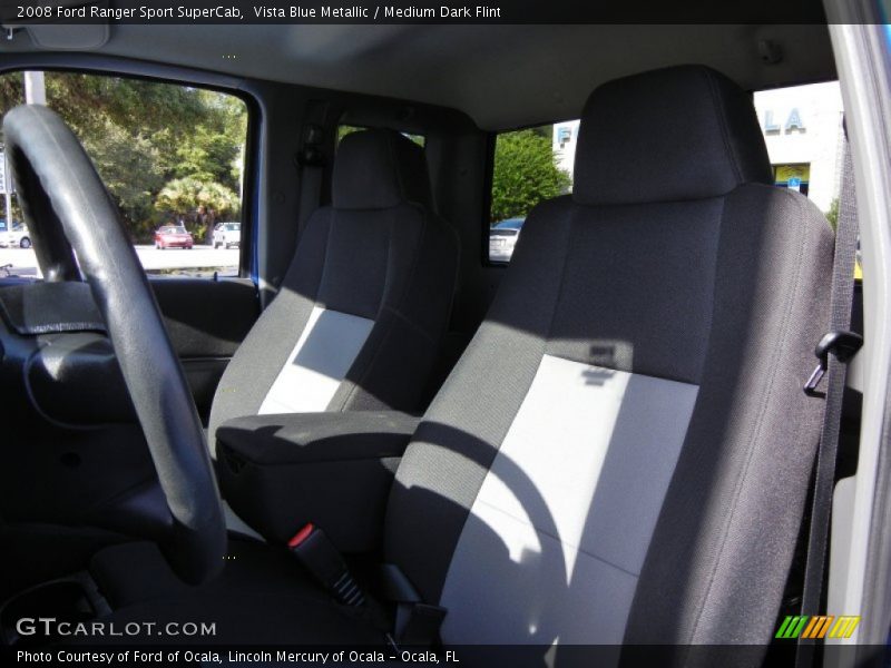 Vista Blue Metallic / Medium Dark Flint 2008 Ford Ranger Sport SuperCab