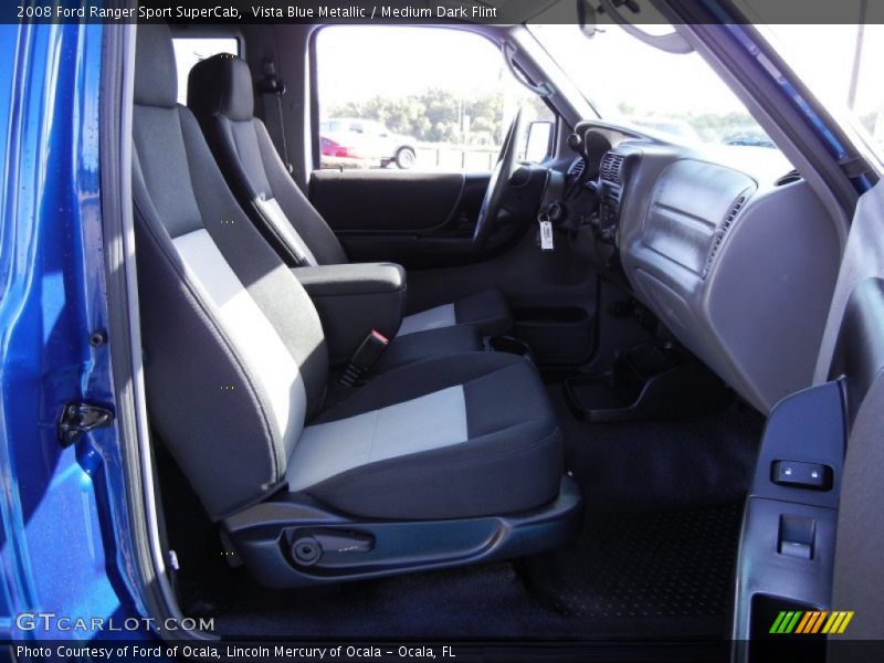 Vista Blue Metallic / Medium Dark Flint 2008 Ford Ranger Sport SuperCab