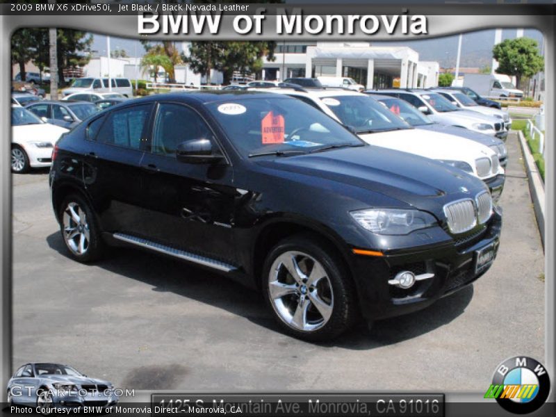 Jet Black / Black Nevada Leather 2009 BMW X6 xDrive50i