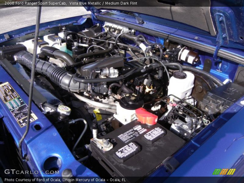 Vista Blue Metallic / Medium Dark Flint 2008 Ford Ranger Sport SuperCab