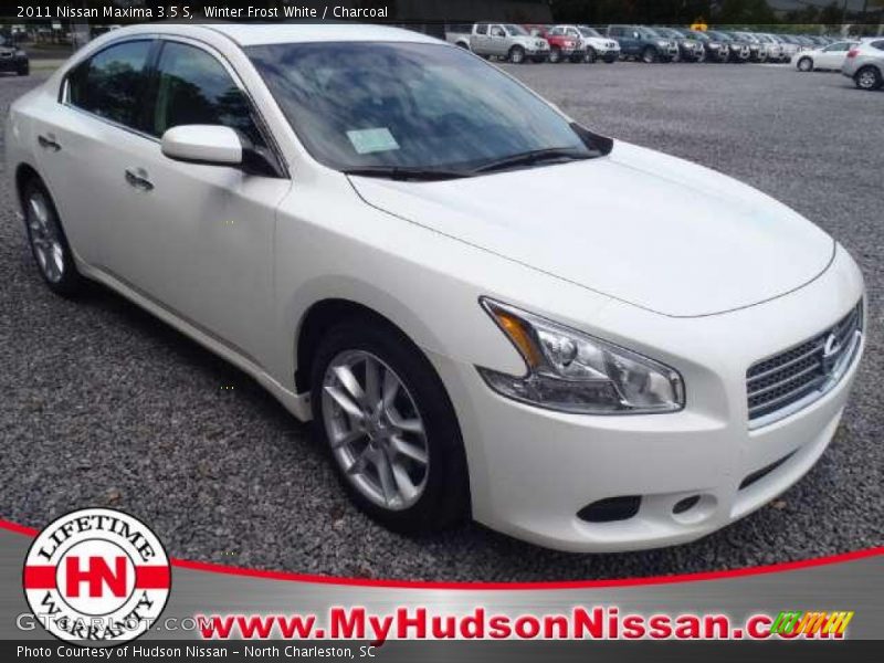 Winter Frost White / Charcoal 2011 Nissan Maxima 3.5 S