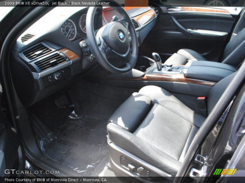 Jet Black / Black Nevada Leather 2009 BMW X6 xDrive50i