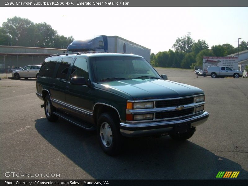 Emerald Green Metallic / Tan 1996 Chevrolet Suburban K1500 4x4