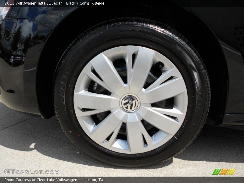 Black / Cornsilk Beige 2011 Volkswagen Jetta SE Sedan