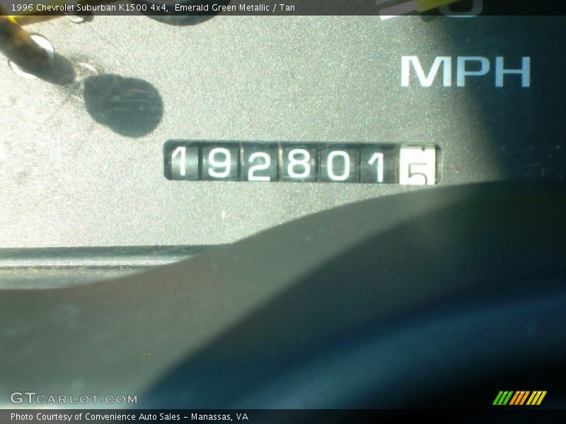 Emerald Green Metallic / Tan 1996 Chevrolet Suburban K1500 4x4