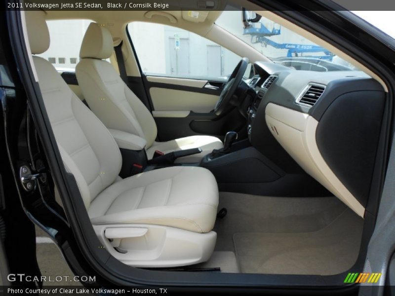 Black / Cornsilk Beige 2011 Volkswagen Jetta SE Sedan