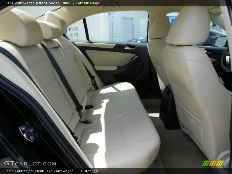 Black / Cornsilk Beige 2011 Volkswagen Jetta SE Sedan