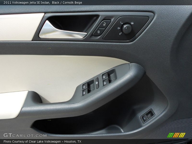Black / Cornsilk Beige 2011 Volkswagen Jetta SE Sedan