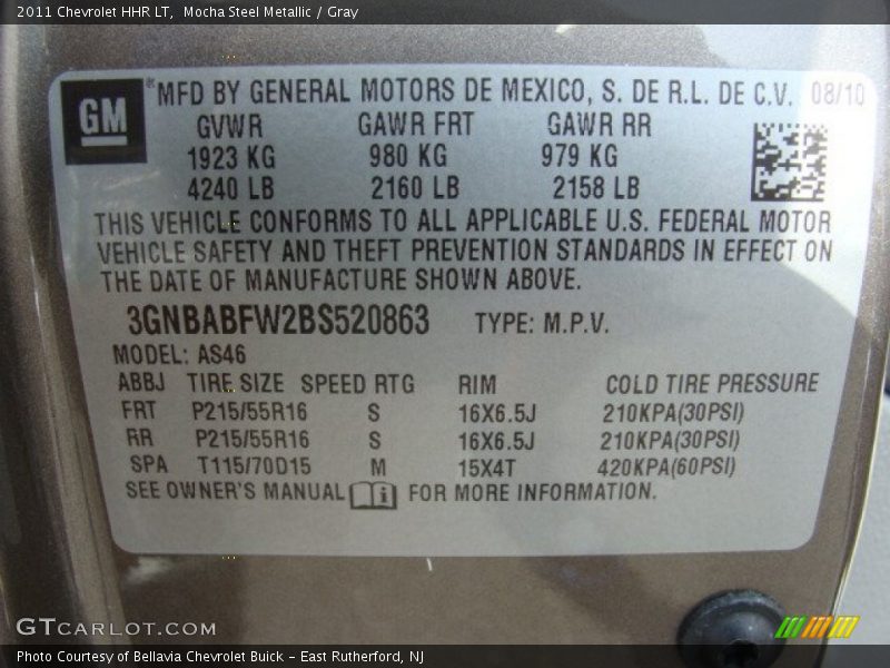 Mocha Steel Metallic / Gray 2011 Chevrolet HHR LT