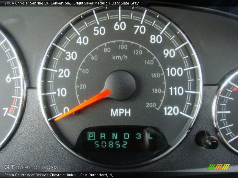 Bright Silver Metallic / Dark Slate Gray 2004 Chrysler Sebring LXi Convertible