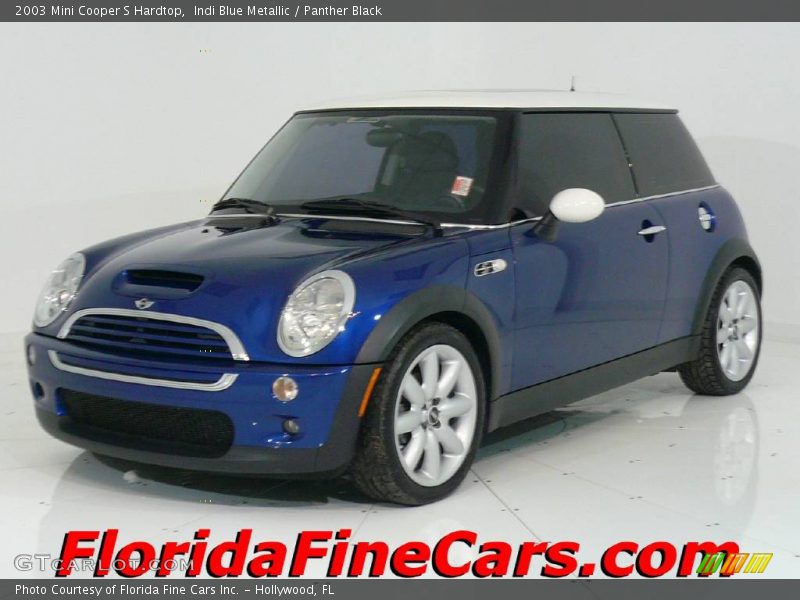 Indi Blue Metallic / Panther Black 2003 Mini Cooper S Hardtop