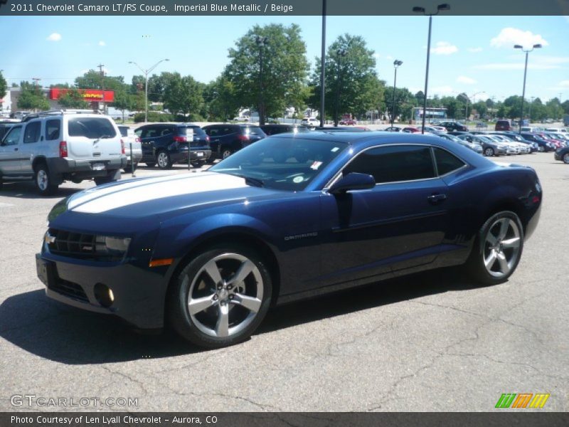 Imperial Blue Metallic / Beige 2011 Chevrolet Camaro LT/RS Coupe