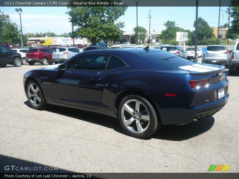 Imperial Blue Metallic / Beige 2011 Chevrolet Camaro LT/RS Coupe