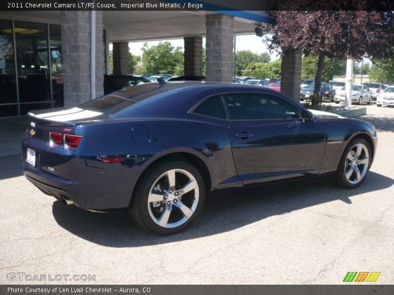 Imperial Blue Metallic / Beige 2011 Chevrolet Camaro LT/RS Coupe