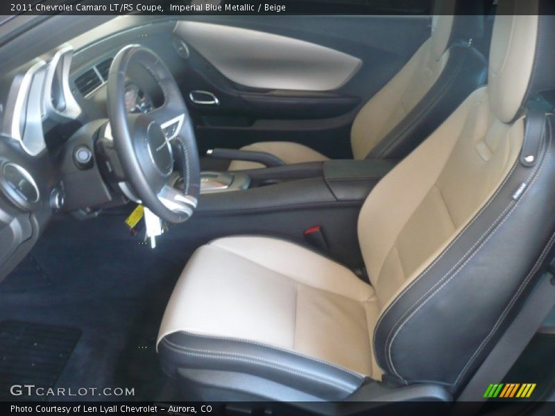 Imperial Blue Metallic / Beige 2011 Chevrolet Camaro LT/RS Coupe