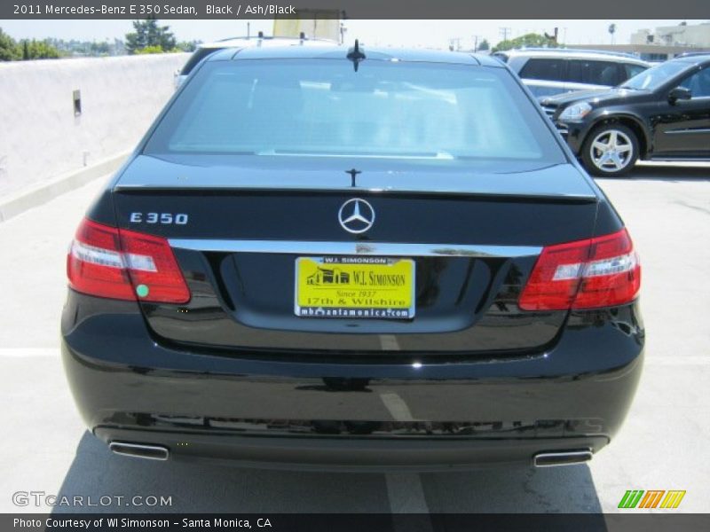 Black / Ash/Black 2011 Mercedes-Benz E 350 Sedan