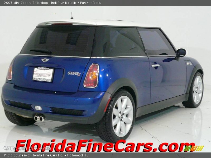Indi Blue Metallic / Panther Black 2003 Mini Cooper S Hardtop