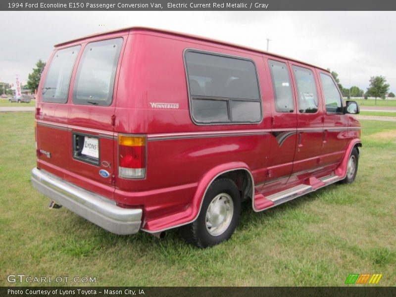 Electric Current Red Metallic / Gray 1994 Ford Econoline E150 Passenger Conversion Van