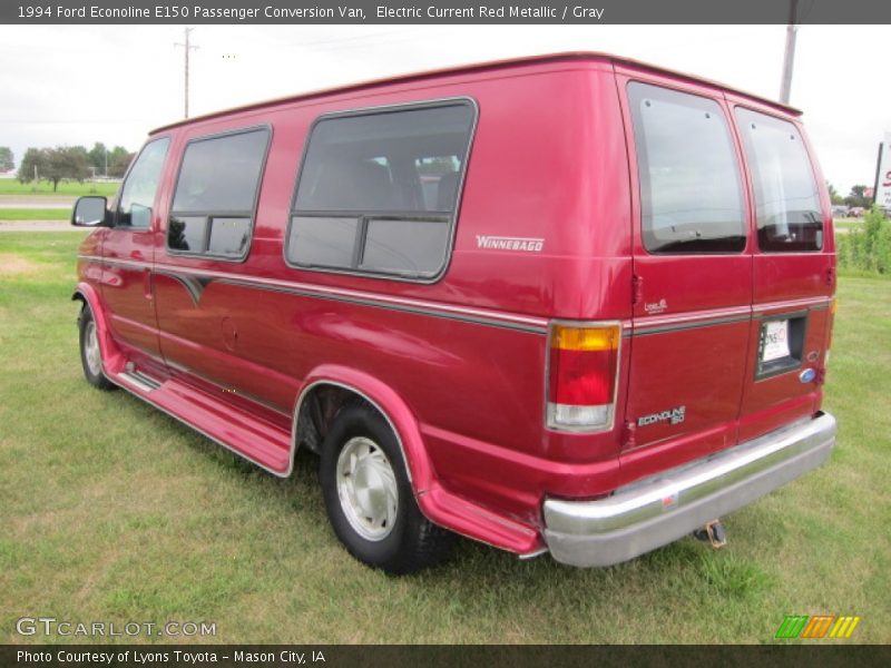 Electric Current Red Metallic / Gray 1994 Ford Econoline E150 Passenger Conversion Van