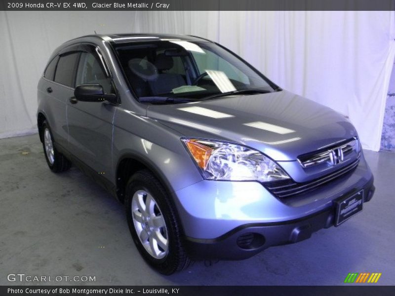 Glacier Blue Metallic / Gray 2009 Honda CR-V EX 4WD