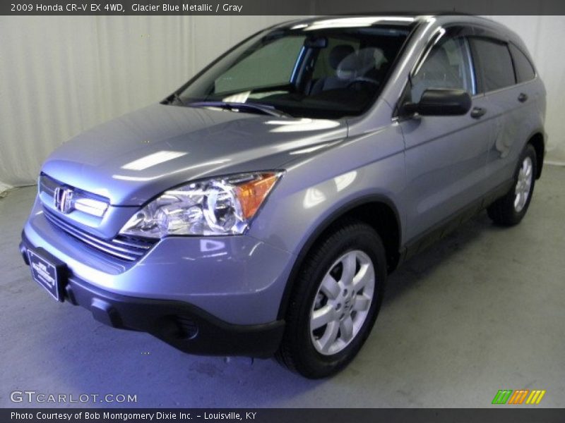 Glacier Blue Metallic / Gray 2009 Honda CR-V EX 4WD