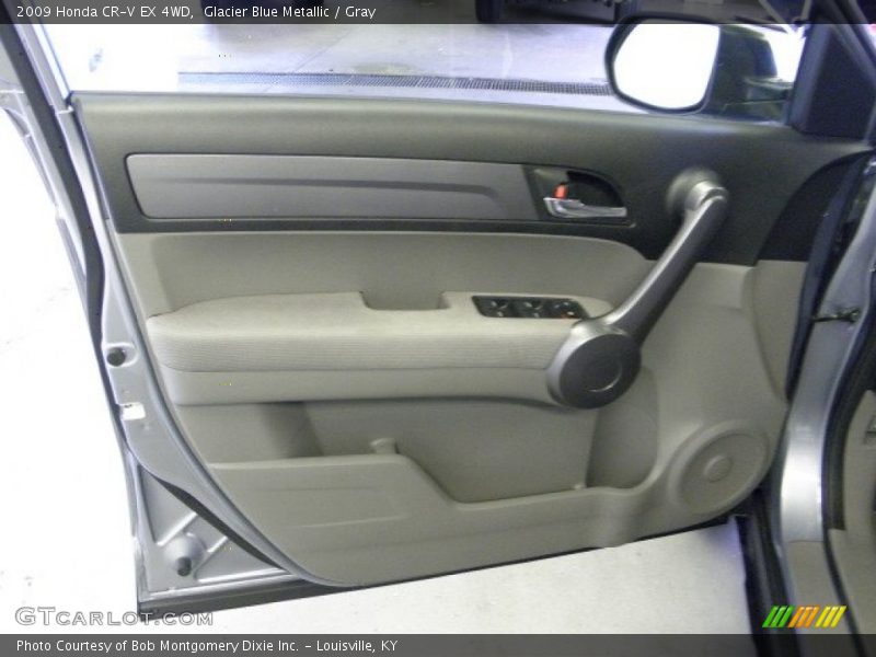 Glacier Blue Metallic / Gray 2009 Honda CR-V EX 4WD
