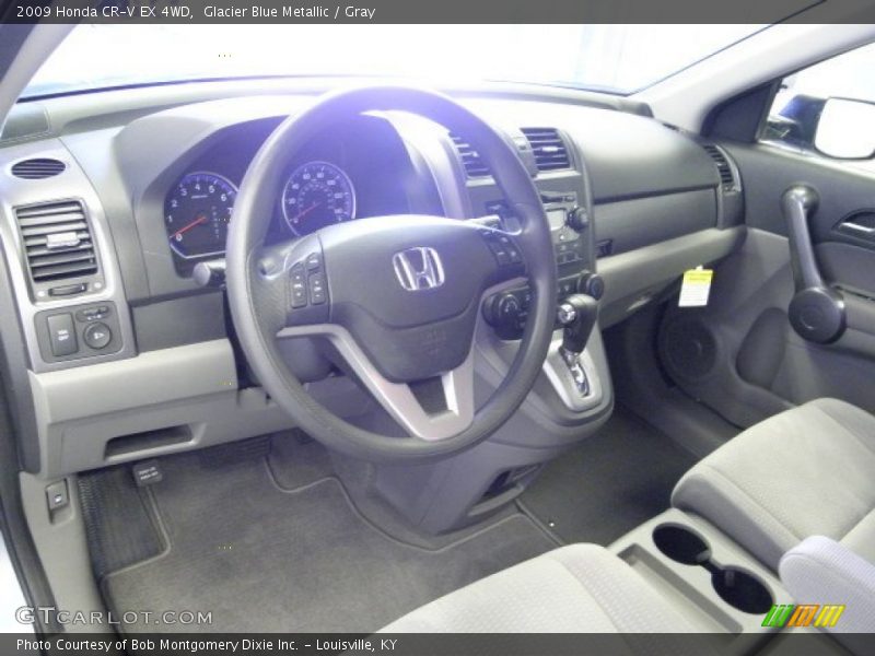 Glacier Blue Metallic / Gray 2009 Honda CR-V EX 4WD