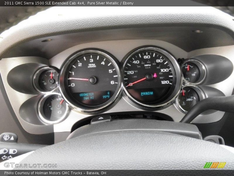 Pure Silver Metallic / Ebony 2011 GMC Sierra 1500 SLE Extended Cab 4x4