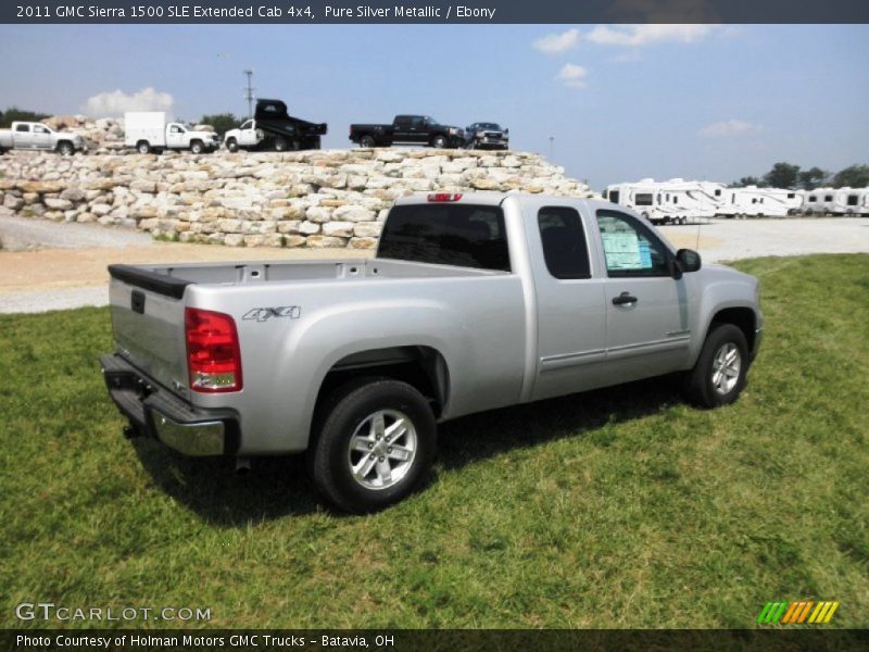 Pure Silver Metallic / Ebony 2011 GMC Sierra 1500 SLE Extended Cab 4x4