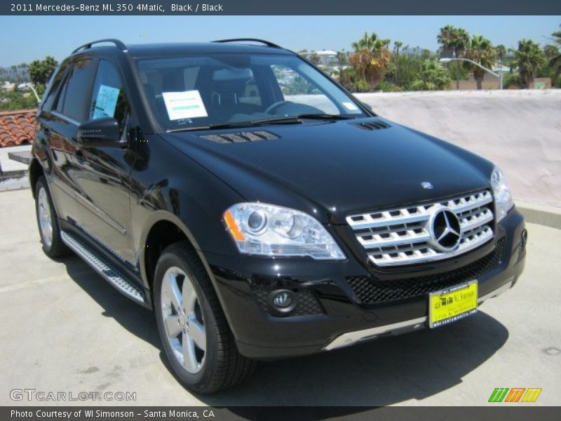 Black / Black 2011 Mercedes-Benz ML 350 4Matic