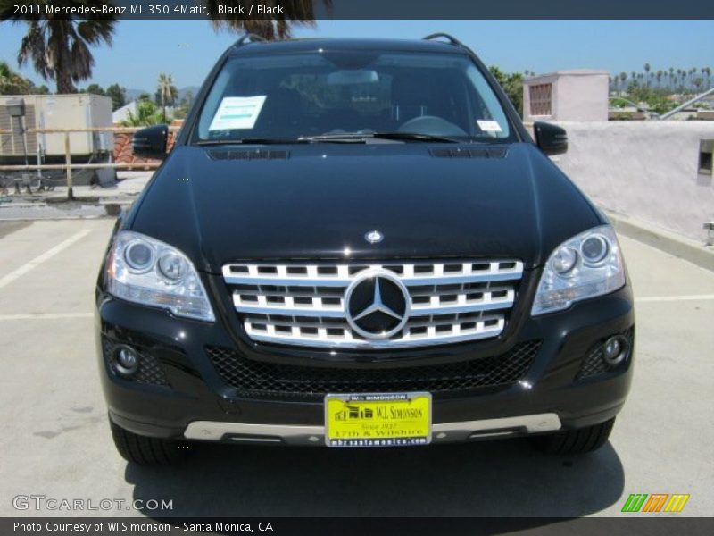 Black / Black 2011 Mercedes-Benz ML 350 4Matic