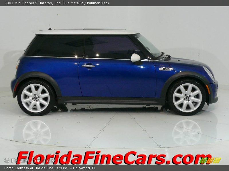 Indi Blue Metallic / Panther Black 2003 Mini Cooper S Hardtop