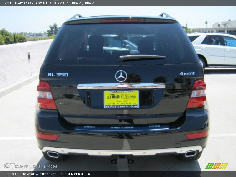 Black / Black 2011 Mercedes-Benz ML 350 4Matic