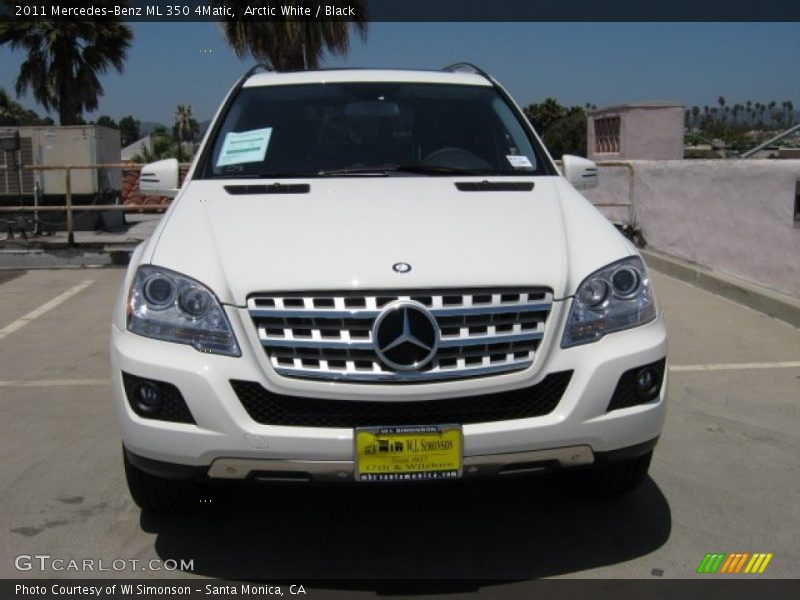 Arctic White / Black 2011 Mercedes-Benz ML 350 4Matic
