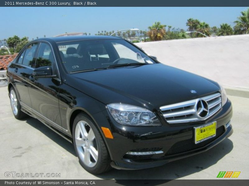 Black / Black 2011 Mercedes-Benz C 300 Luxury