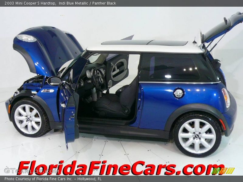 Indi Blue Metallic / Panther Black 2003 Mini Cooper S Hardtop